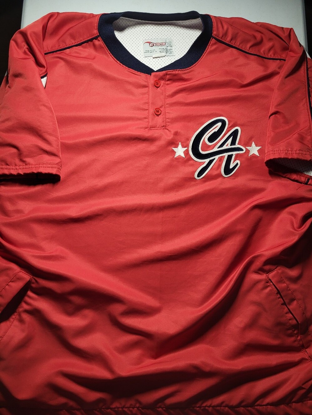 Red Athletic Team Pullover with 'CA Chest Logo